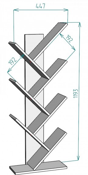 Полка для книг (S1) Белый в Краснотурьинске - krasnoturinsk.mebel-e96.ru