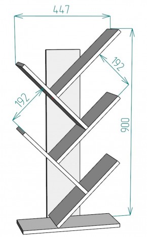 Полка для книг (S2) ДМ в Краснотурьинске - krasnoturinsk.mebel-e96.ru