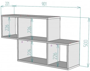 Полка S39 (Белый) в Краснотурьинске - krasnoturinsk.mebel-e96.ru