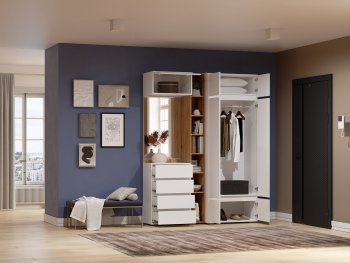 Прихожая Прага модульная, белый (Handis) в Краснотурьинске - krasnoturinsk.mebel-e96.ru