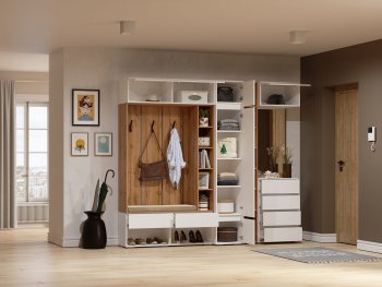 Прихожая Прага модульная, белый (Handis) в Краснотурьинске - krasnoturinsk.mebel-e96.ru