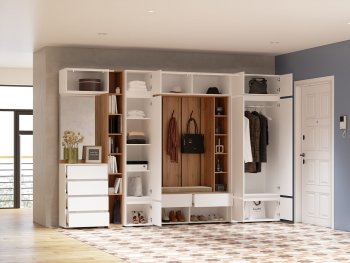 Прихожая Прага модульная, белый (Handis) в Краснотурьинске - krasnoturinsk.mebel-e96.ru