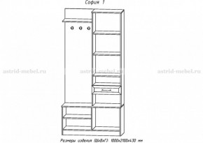 Прихожая София 1 (АстридМ) в Краснотурьинске - krasnoturinsk.mebel-e96.ru