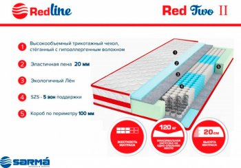 Матрас Red 2 h20 в Краснотурьинске - krasnoturinsk.mebel-e96.ru