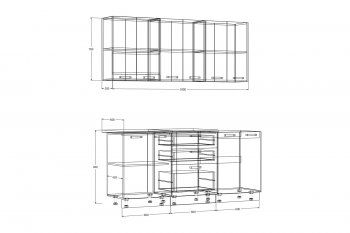 Кухонный гарнитур Рио 1800 мм (Зарон) в Краснотурьинске - krasnoturinsk.mebel-e96.ru