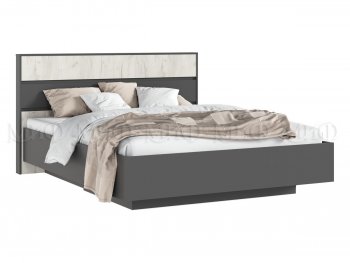 Кровать парящая Роджина с подсветкой, графит/крафт белый (Миф) в Краснотурьинске - krasnoturinsk.mebel-e96.ru