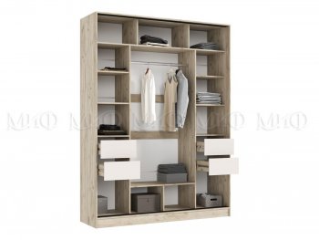 Спальный гарнитур Роджина крафт серый/кашемир, модульный (Миф) в Краснотурьинске - krasnoturinsk.mebel-e96.ru