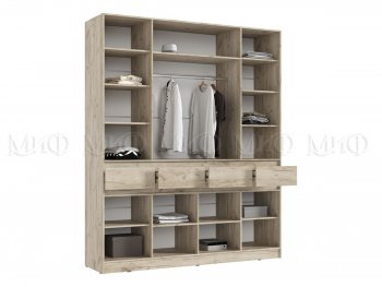 Спальный гарнитур Роджина крафт серый/кашемир, модульный (Миф) в Краснотурьинске - krasnoturinsk.mebel-e96.ru