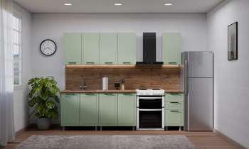 Кухонный гарнитур Ромашка 1600 мм Фисташка (Аленка) в Краснотурьинске - krasnoturinsk.mebel-e96.ru