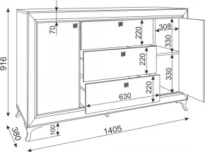 Комод с ящиками Саванна М02 (Риннер) в Краснотурьинске - krasnoturinsk.mebel-e96.ru