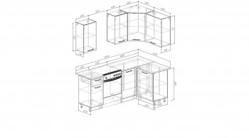 Кухонный гарнитур угловой Фьюжн 2000*1200 мм (Sanvut) в Краснотурьинске - krasnoturinsk.mebel-e96.ru