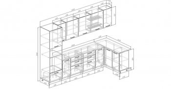 Угловой кухонный гарнитур Латте 3200х1400 мм в Краснотурьинске - krasnoturinsk.mebel-e96.ru