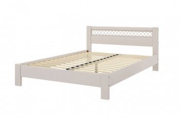 Кровать из массива Шейла льняной (БМ) в Краснотурьинске - krasnoturinsk.mebel-e96.ru