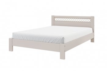 Кровать из массива Шейла льняной (БМ) в Краснотурьинске - krasnoturinsk.mebel-e96.ru