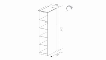 Шкаф-пенал ШиК-1 ( Уголок Школьника 2) в Краснотурьинске - krasnoturinsk.mebel-e96.ru