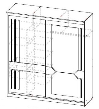 Шкаф-купе № 25 2000 мм (СВ) в Краснотурьинске - krasnoturinsk.mebel-e96.ru