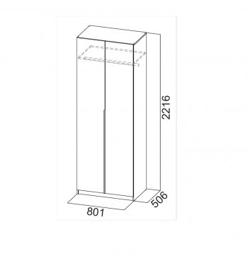 Шкаф 800 мм ШК-5 графит (СВ) в Краснотурьинске - krasnoturinsk.mebel-e96.ru