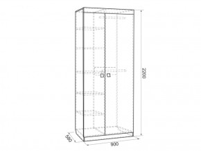 Шкаф 2-х створчатый Энерджи (900) в Краснотурьинске - krasnoturinsk.mebel-e96.ru