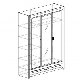 Шкаф 3-дверный Фьорд 150 (Яна) в Краснотурьинске - krasnoturinsk.mebel-e96.ru