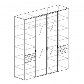 Шкаф 4-дверный Дели 79 (Яна) в Краснотурьинске - krasnoturinsk.mebel-e96.ru