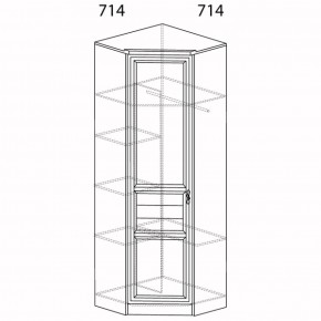 Шкаф для одежды угловой Лира 57 (Яна) в Краснотурьинске - krasnoturinsk.mebel-e96.ru