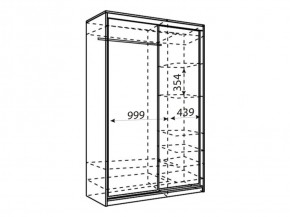 Шкаф-купе Рене 1500 вариант 1 (ЛДСП/ЛДСП) в Краснотурьинске - krasnoturinsk.mebel-e96.ru