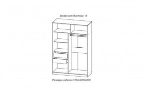 Шкаф-купе ВИКТОРИ-13 Анкор темный в Краснотурьинске - krasnoturinsk.mebel-e96.ru