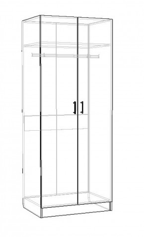 Шкаф Лофт 2-х створчатый (Дуб сонома) в Краснотурьинске - krasnoturinsk.mebel-e96.ru