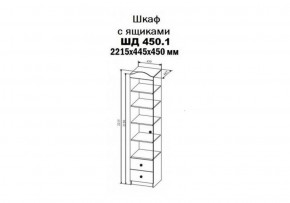 Шкаф-пенал KI-KI 450 мм, ШД450.1 (ДСВ) в Краснотурьинске - krasnoturinsk.mebel-e96.ru