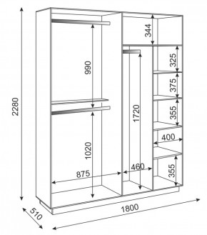 Шкаф 4-х дверный 1800 мм Тиффани М22 (Риннер) в Краснотурьинске - krasnoturinsk.mebel-e96.ru