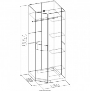 Шкаф угловой Амели 13 в Краснотурьинске - krasnoturinsk.mebel-e96.ru