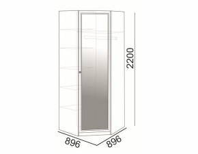 Шкаф угловой Беатрис 896*896 (модуль 1) (Риннер) в Краснотурьинске - krasnoturinsk.mebel-e96.ru