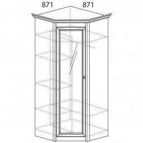 Шкаф угловой Флоренция 641 (Яна) в Краснотурьинске - krasnoturinsk.mebel-e96.ru