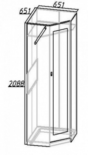 Шкаф угловой Комфорт 1 в Краснотурьинске - krasnoturinsk.mebel-e96.ru