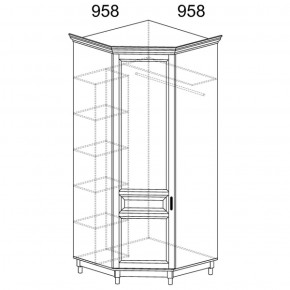 Шкаф угловой Прованс 418 (Яна) в Краснотурьинске - krasnoturinsk.mebel-e96.ru