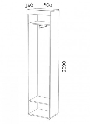 Шкаф ЗШ-5-1-L Зетта в Краснотурьинске - krasnoturinsk.mebel-e96.ru