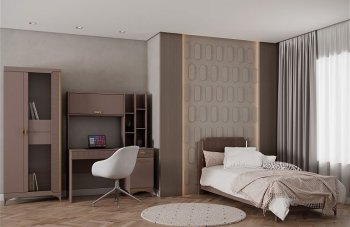 Кровать Сиде 900 мм Мокко (рогожка) (СБК) в Краснотурьинске - krasnoturinsk.mebel-e96.ru