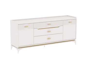 Комод широкий Сиде Белый (СБК) в Краснотурьинске - krasnoturinsk.mebel-e96.ru