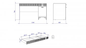 Стол письменный с надстройкой Сиде Белый (СБК) в Краснотурьинске - krasnoturinsk.mebel-e96.ru