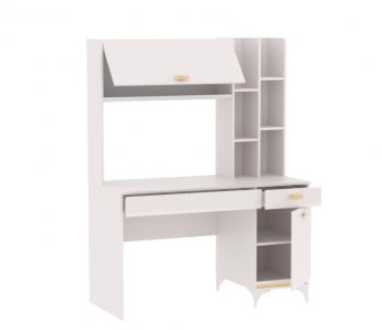 Стол письменный с надстройкой Сиде Белый (СБК) в Краснотурьинске - krasnoturinsk.mebel-e96.ru