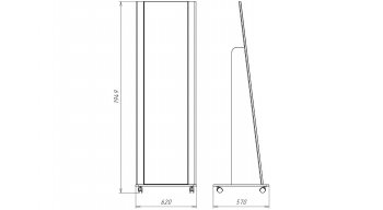 Зеркало напольное Сиде Белый (СБК) в Краснотурьинске - krasnoturinsk.mebel-e96.ru