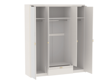 Шкаф 1960 мм 4-дверный NEW Сиде Белый (СБК) в Краснотурьинске - krasnoturinsk.mebel-e96.ru