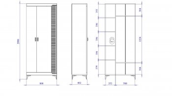 Шкаф 800 мм 2-дверный NEW Сиде Белый (СБК) в Краснотурьинске - krasnoturinsk.mebel-e96.ru