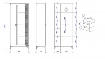Пенал со стеклом широкий NEW Сиде Белый (СБК) в Краснотурьинске - krasnoturinsk.mebel-e96.ru