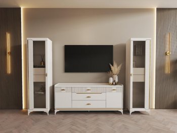 Стенка Сиде Белая (СБК) в Краснотурьинске - krasnoturinsk.mebel-e96.ru