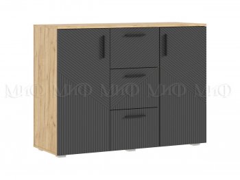 Комод Сильвия, крафт/графит (Миф) в Краснотурьинске - krasnoturinsk.mebel-e96.ru