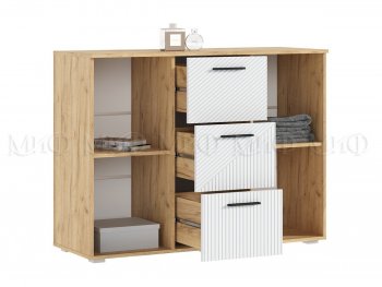 Комод Сильвия, крафт/белый (Миф) в Краснотурьинске - krasnoturinsk.mebel-e96.ru