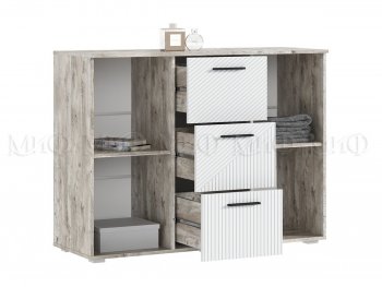 Комод Сильвия, дуб юкон/белый (Миф) в Краснотурьинске - krasnoturinsk.mebel-e96.ru