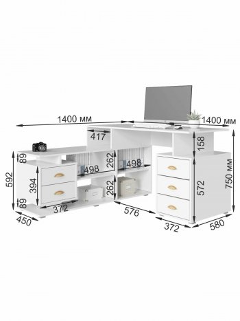 Стол компьютерный СК-8 (ВНК) в Краснотурьинске - krasnoturinsk.mebel-e96.ru