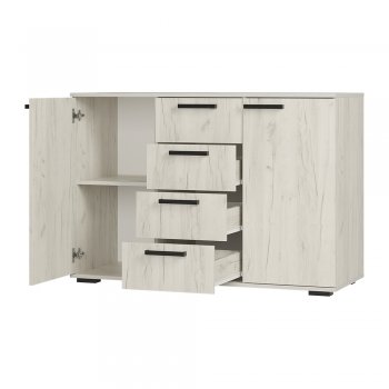 Комод Стандарт №2 NEW крафт белый  (БТС) в Краснотурьинске - krasnoturinsk.mebel-e96.ru